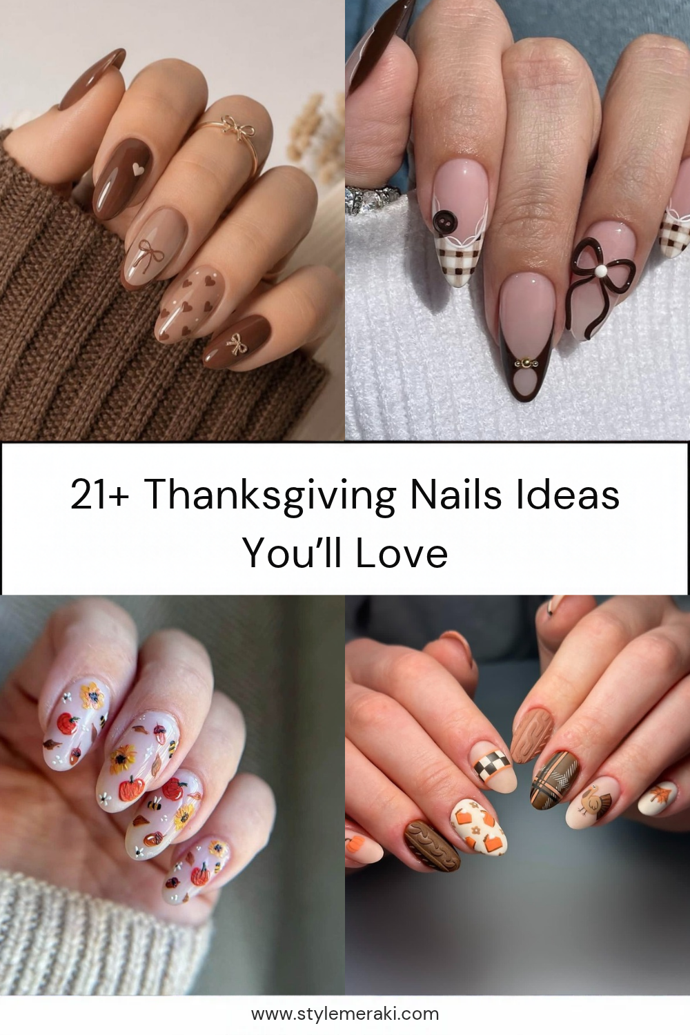21+ Aesthetic Thanksgiving Nails Trends Taking Over Pinterest This Season